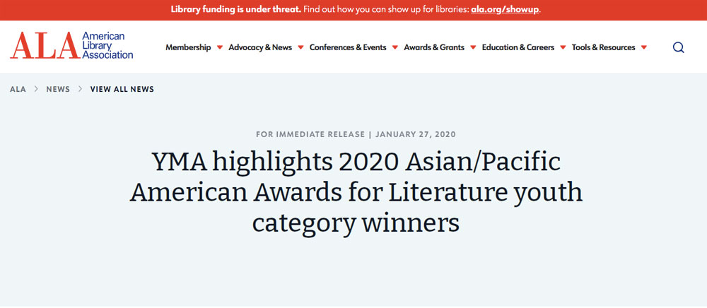 Winner of the Asian/Pacific American Award for Young Adult Literature